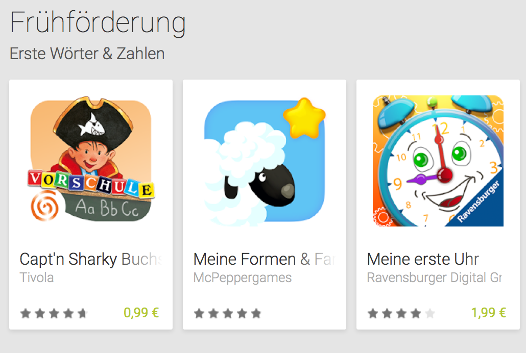 Google Play Family Category Feature